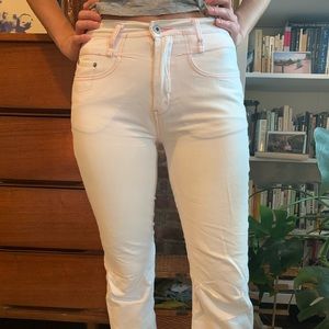 pepe White Vintage Capris